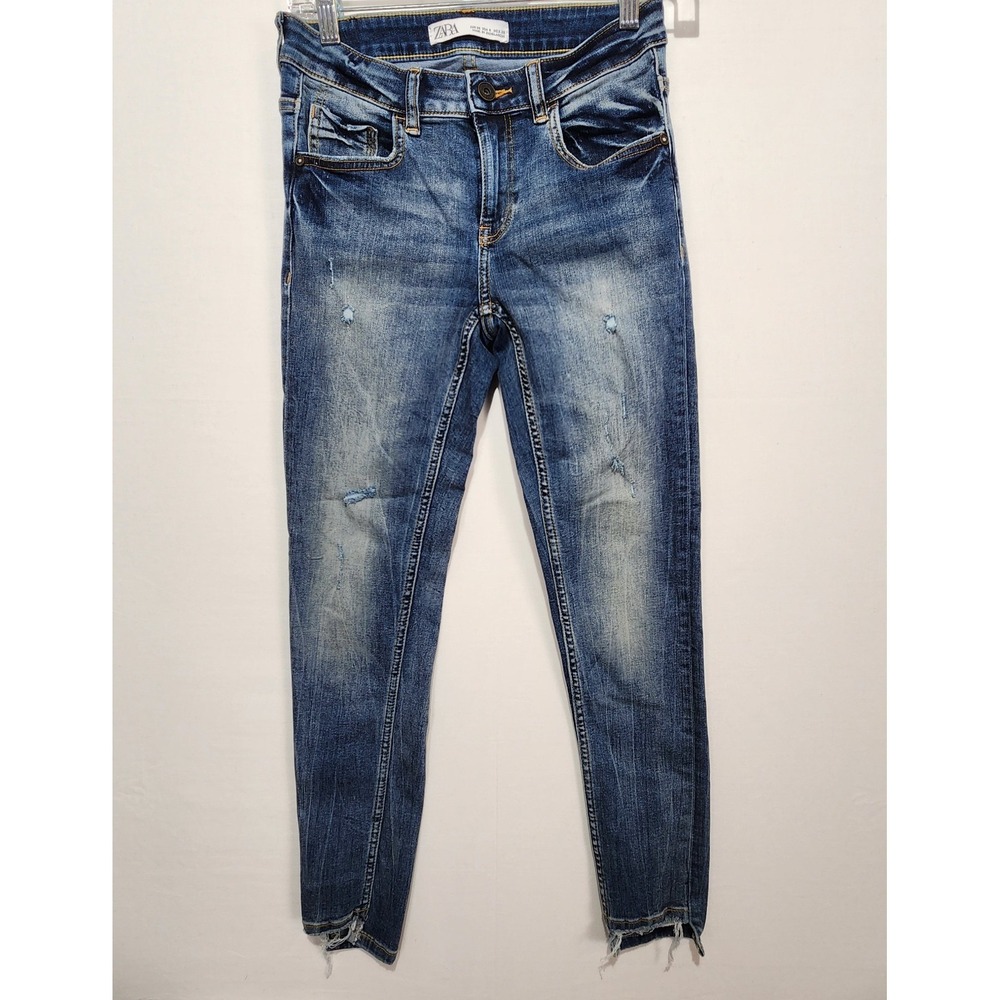 Zara Women's Casual Comfy Skinny Ankle Jeans Size 6